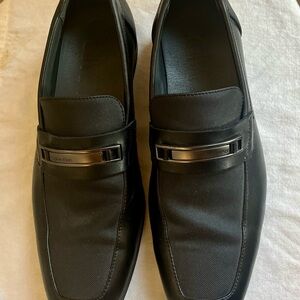 Calvin Klein Men’s Slip-on Black Dress Shoes Leather Loafers Jameson Size 10